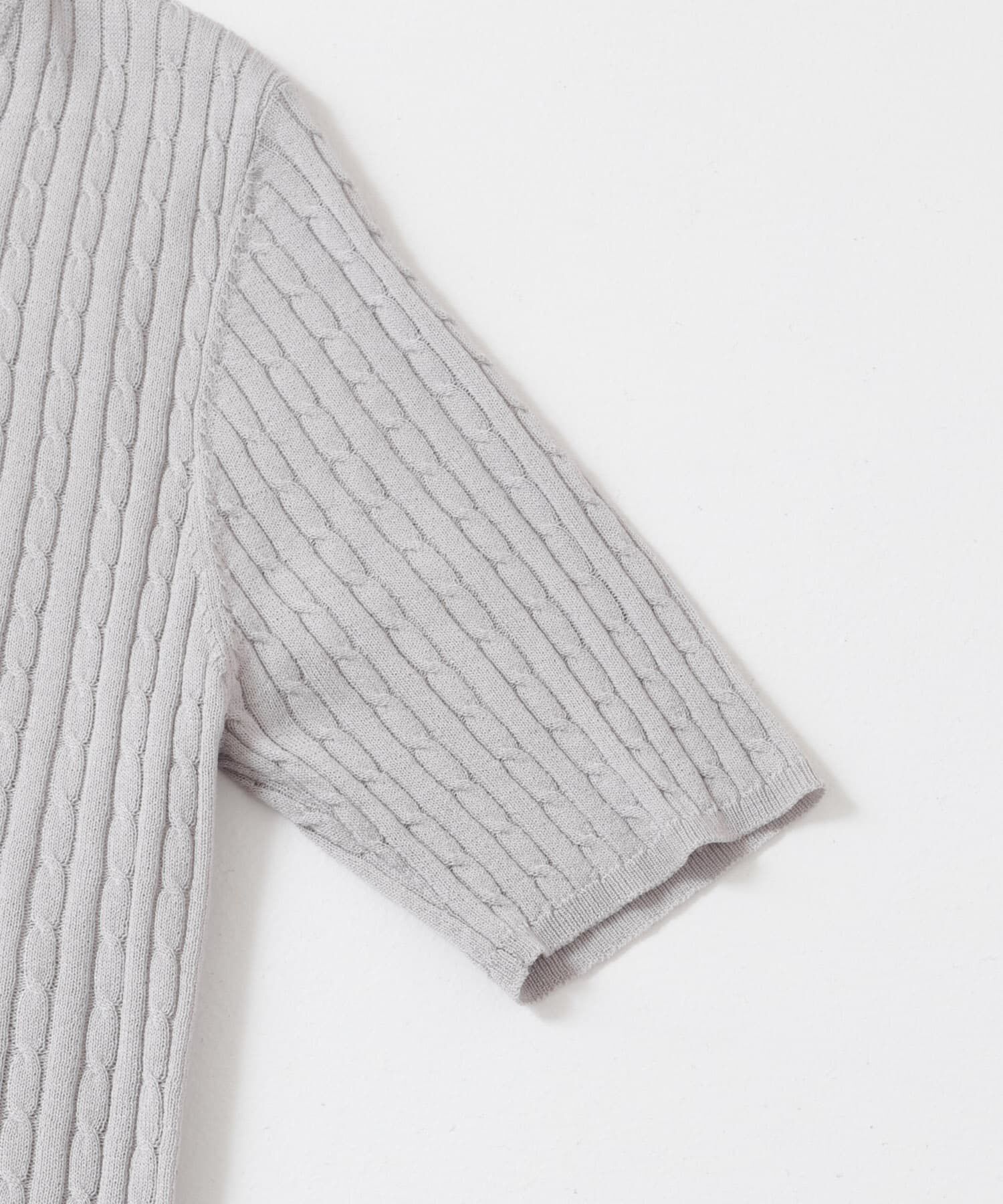 SENSE OF PLACE by URBAN RESEARCH「ヘンリーネックミニケーブルセーター(半袖)」|ニット・セーター|