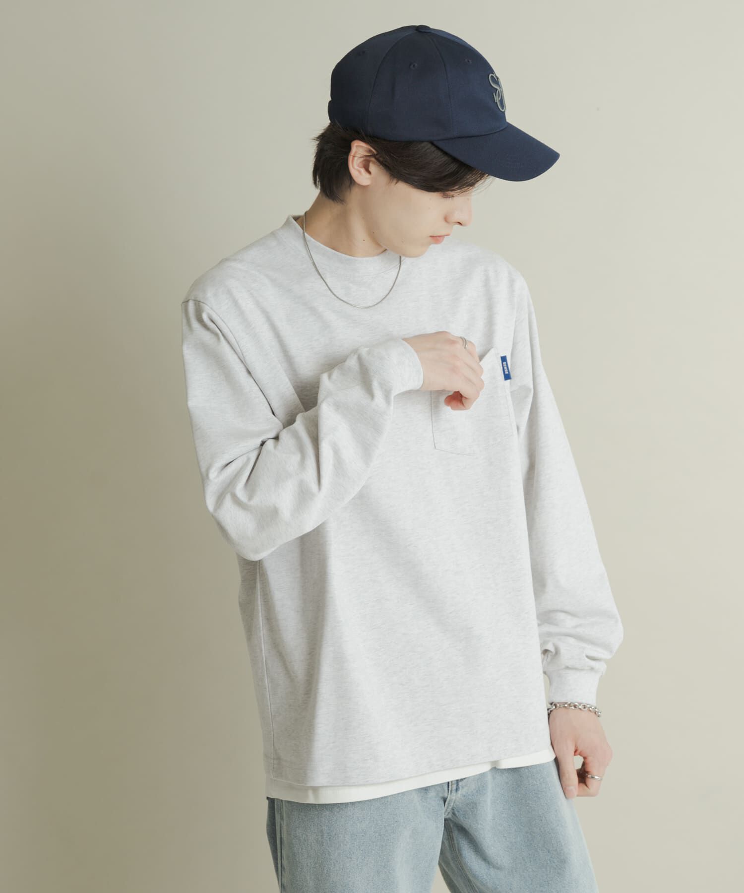 SENSE OF PLACE by URBAN RESEARCH「コットンクルーネックロングスリーブTシャツ」|Tシャツ・カットソー|