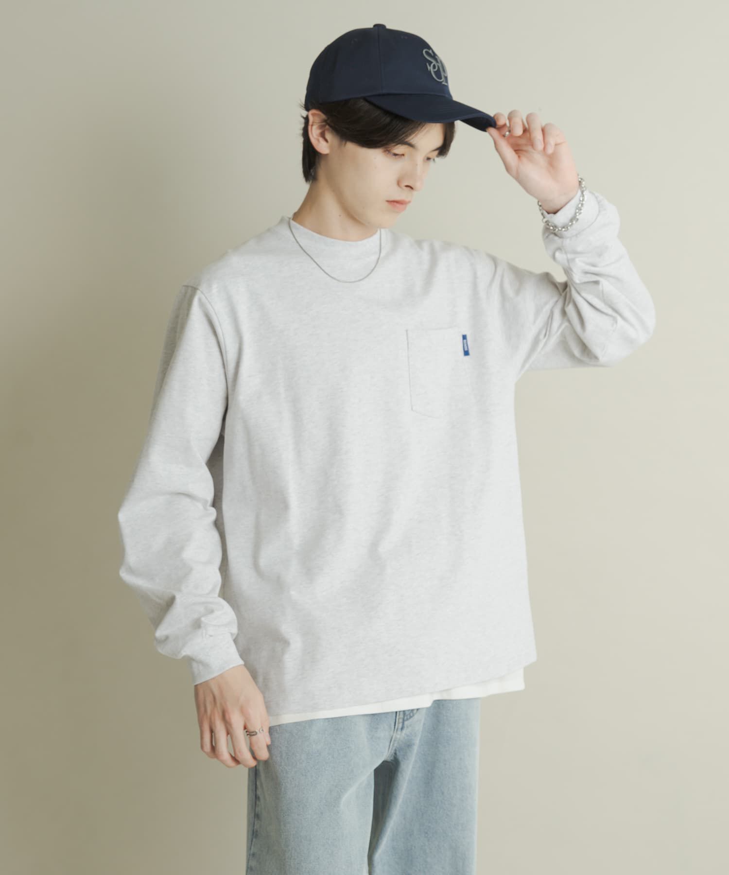 SENSE OF PLACE by URBAN RESEARCH「コットンクルーネックロングスリーブTシャツ」|Tシャツ・カットソー|