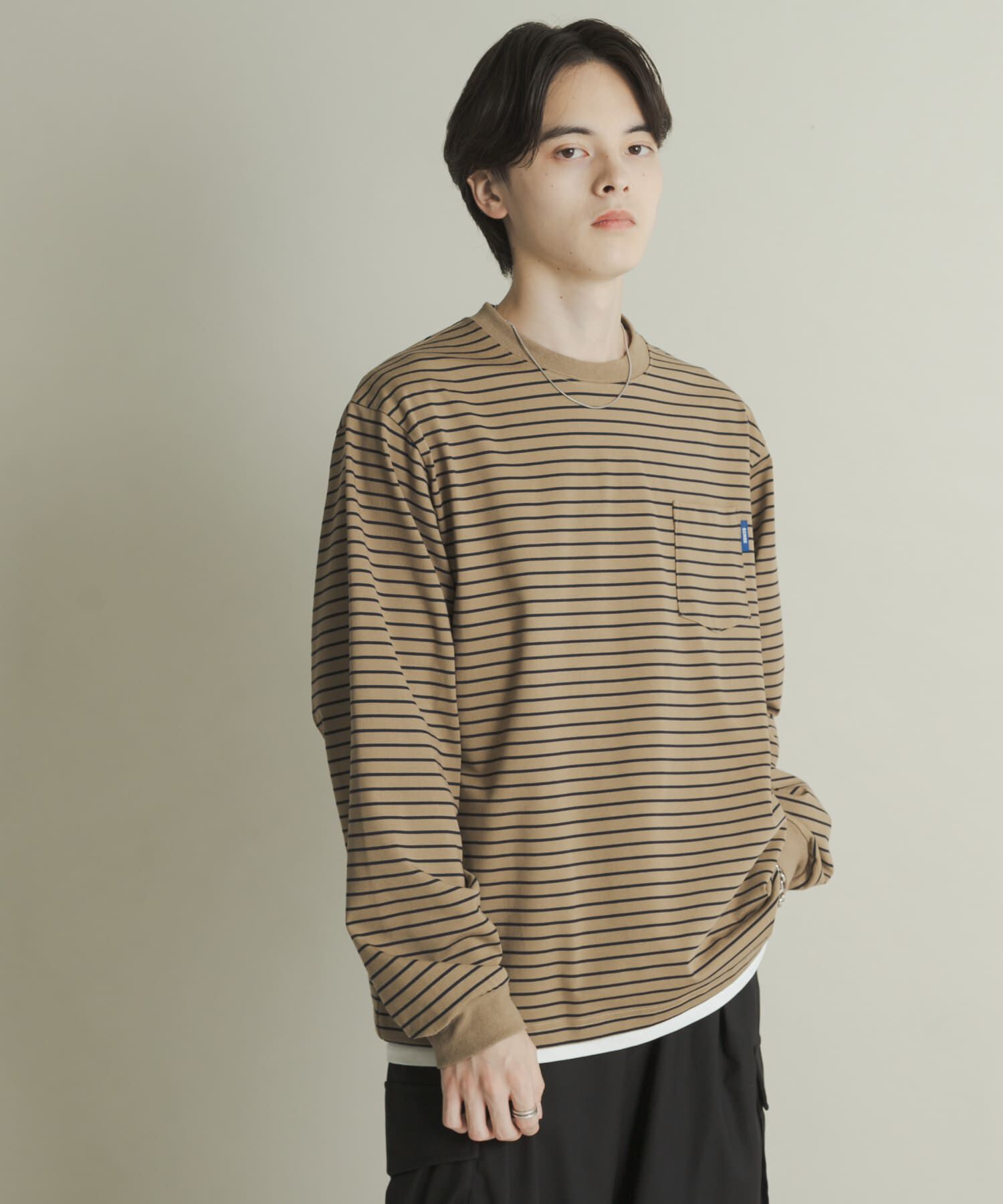 SENSE OF PLACE by URBAN RESEARCH「コットンクルーネックロングスリーブTシャツ」|Tシャツ・カットソー|