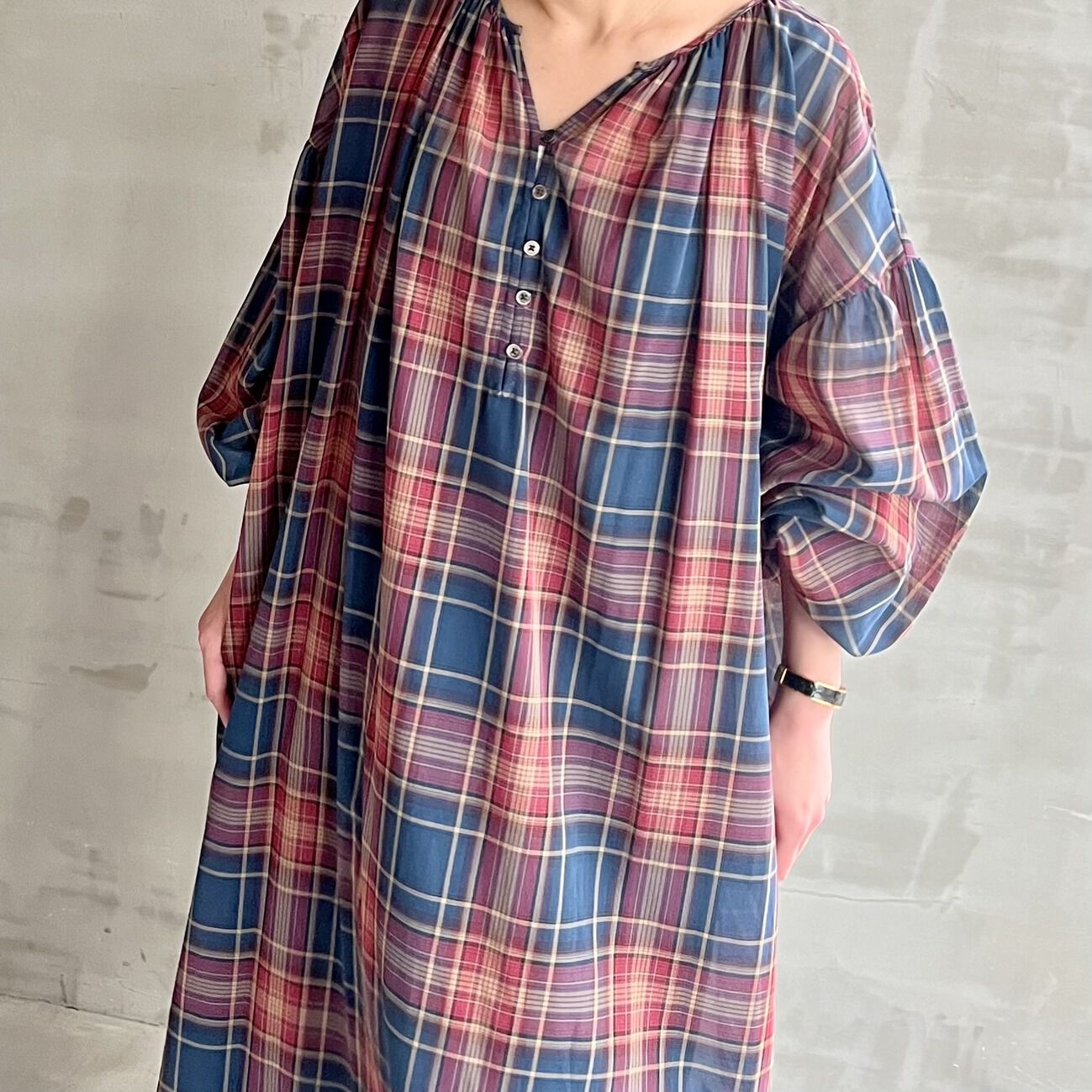 HELIOPOLE「HELIOPOLE COTTON VOIL OVER SHIRT OP」|ワンピース|