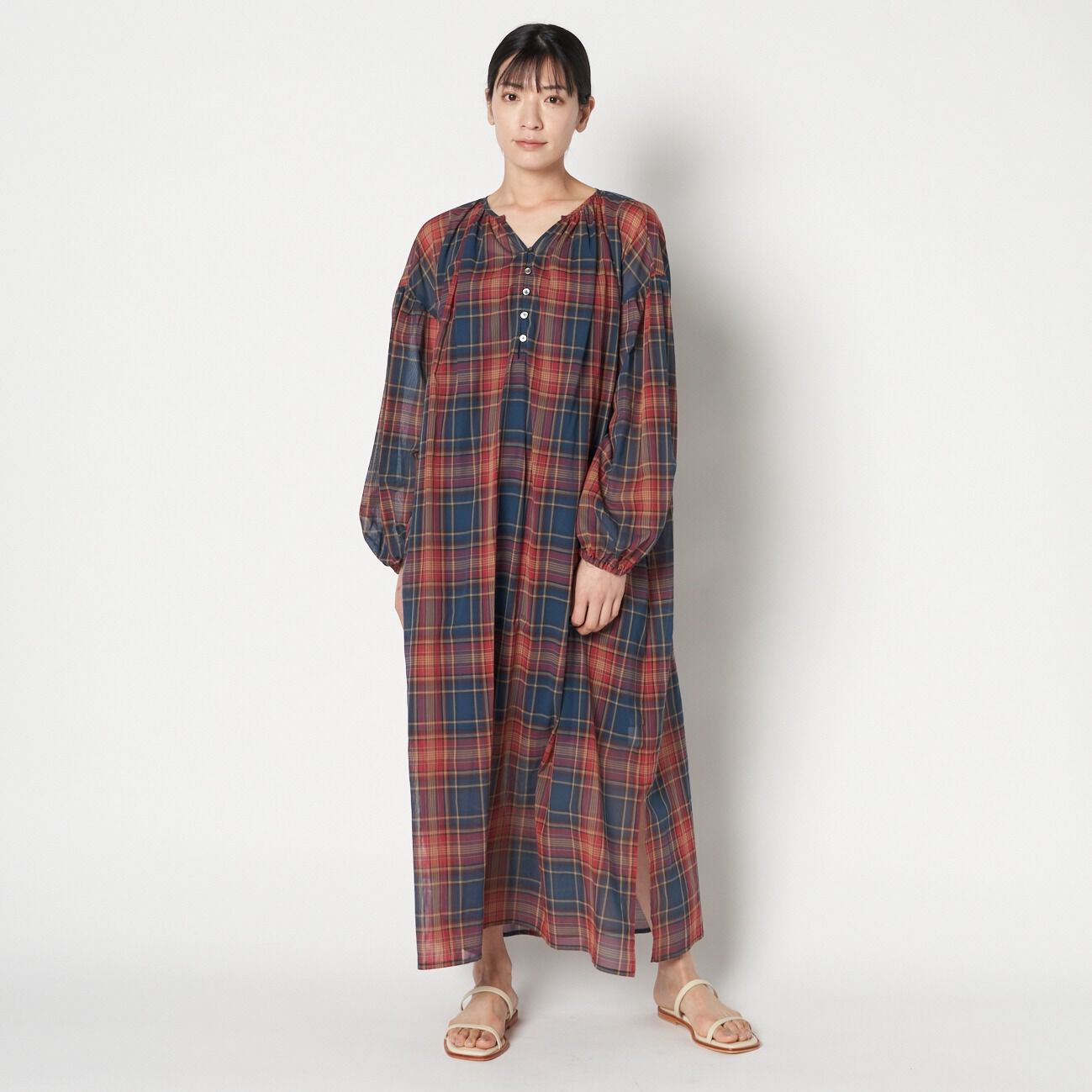 HELIOPOLE「HELIOPOLE COTTON VOIL OVER SHIRT OP」|ワンピース|