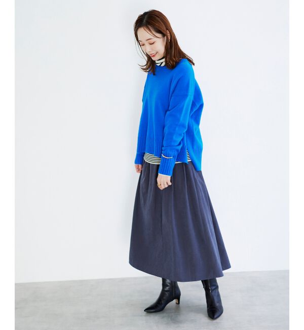 le.coeur blanc「フェイクスエードギャザースカート」|スカート|