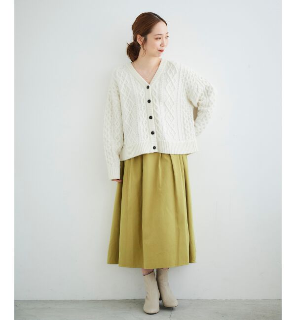 le.coeur blanc「フェイクスエードギャザースカート」|スカート|