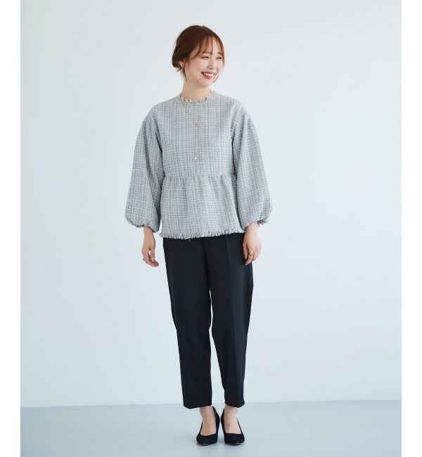 le.coeur blanc「ツイードペプラムプルオーバー」|プルオーバー|