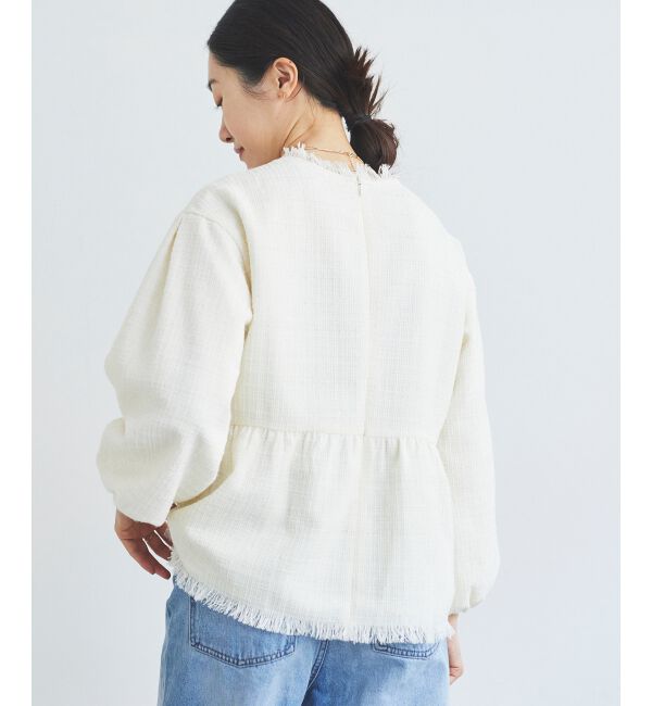 le.coeur blanc「ツイードペプラムプルオーバー」|プルオーバー|