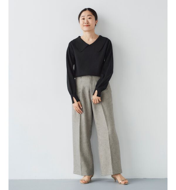 le.coeur blanc「Perle Peche ラメウエストリボンパンツ」|その他|