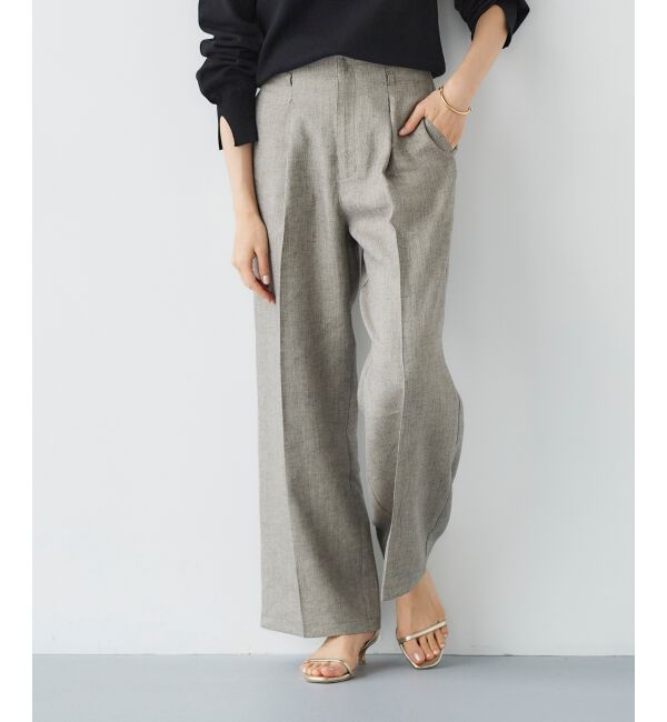 le.coeur blanc「Perle Peche ラメウエストリボンパンツ」|その他|