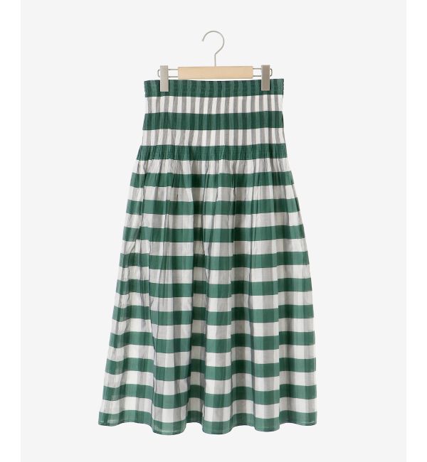 le.coeur blanc「チェック&times;ストライプシャーリングスカート」|スカート|