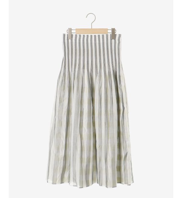 le.coeur blanc「チェック&times;ストライプシャーリングスカート」|スカート|