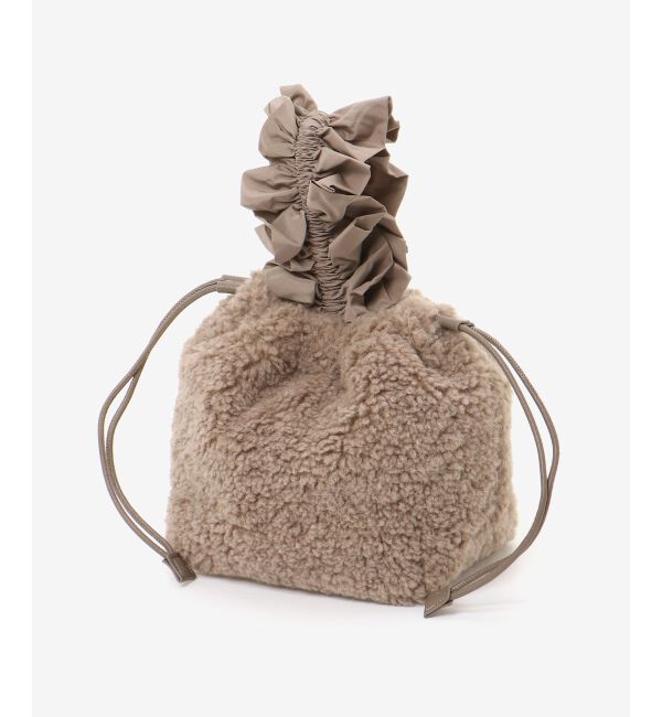 le.coeur blanc「フリルワンハンドルボアトート」|トートバッグ|