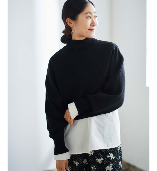 le.coeur blanc「《手洗い可能》3WAYレイヤードニット」|ニット・セーター|