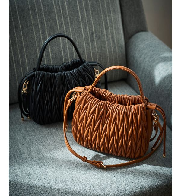 le.coeur blanc「ランダムキルトショルダーバッグ」|ショルダー・メッセンジャー|キャメル