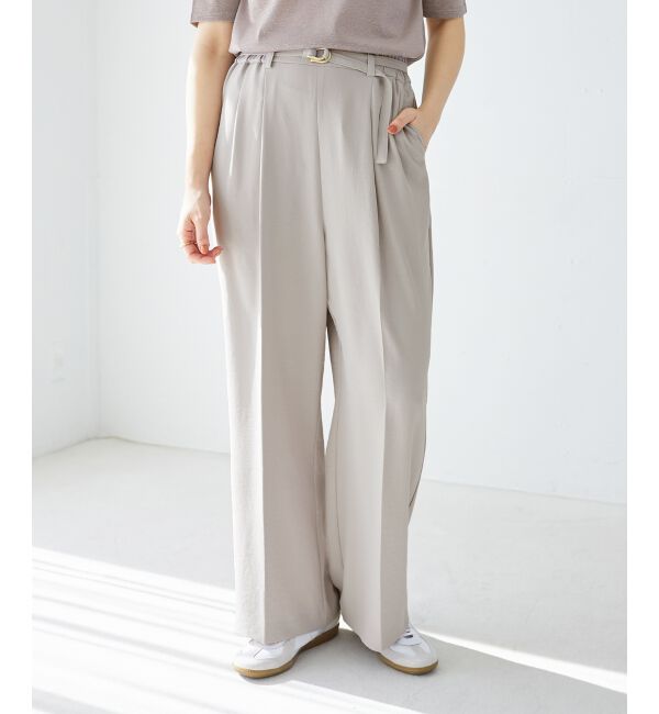  「ハイストレッチカルゼワッシャーベルテッドパンツ」|その他|