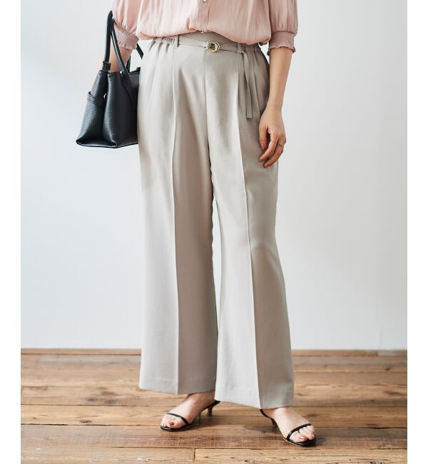  「ハイストレッチカルゼワッシャーベルテッドパンツ」|その他|