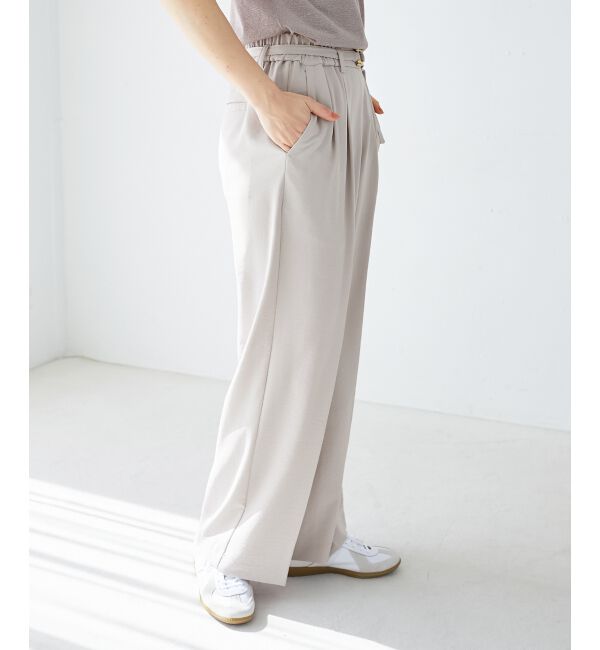  「ハイストレッチカルゼワッシャーベルテッドパンツ」|その他|