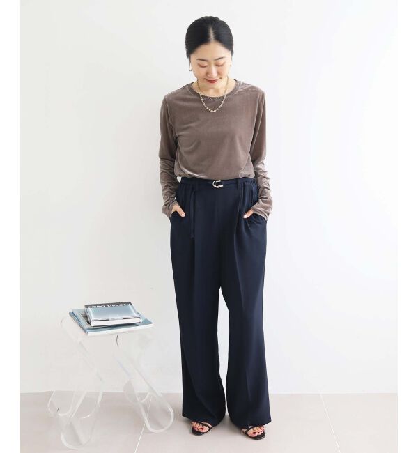  「ハイストレッチカルゼワッシャーベルテッドパンツ」|その他|