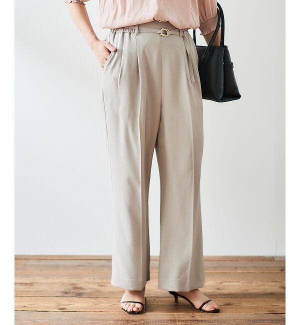  「ハイストレッチカルゼワッシャーベルテッドパンツ」|その他|