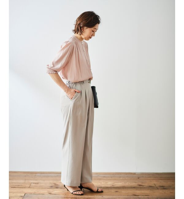  「ハイストレッチカルゼワッシャーベルテッドパンツ」|その他|