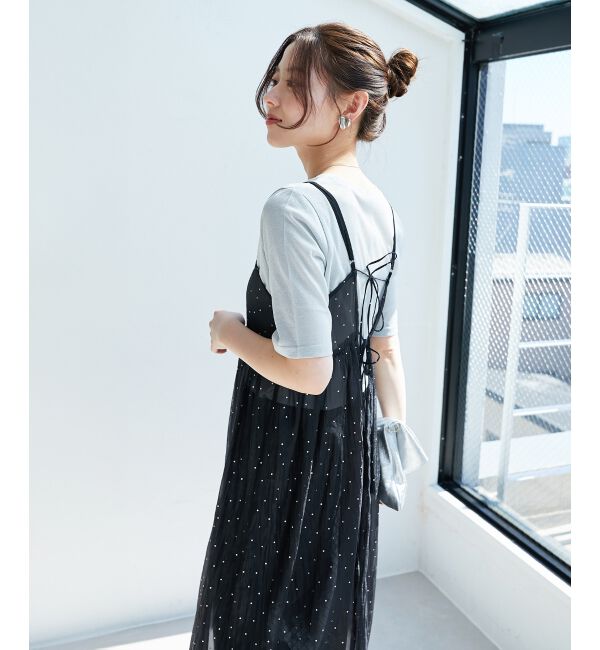 le.coeur blanc「《手洗い可能》シンプルラメＴシャツ」|Tシャツ・カットソー|