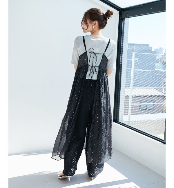 le.coeur blanc「《手洗い可能》シンプルラメＴシャツ」|Tシャツ・カットソー|