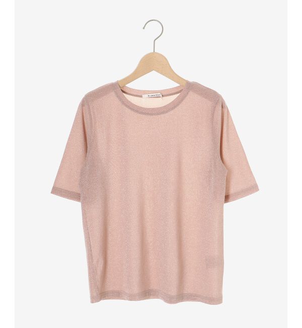 le.coeur blanc「《手洗い可能》シンプルラメＴシャツ」|Tシャツ・カットソー|