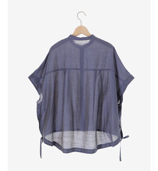  「《手洗い可能》シアー麻シャンブレードロストギャザーシャツ」|シャツ・ブラウス|