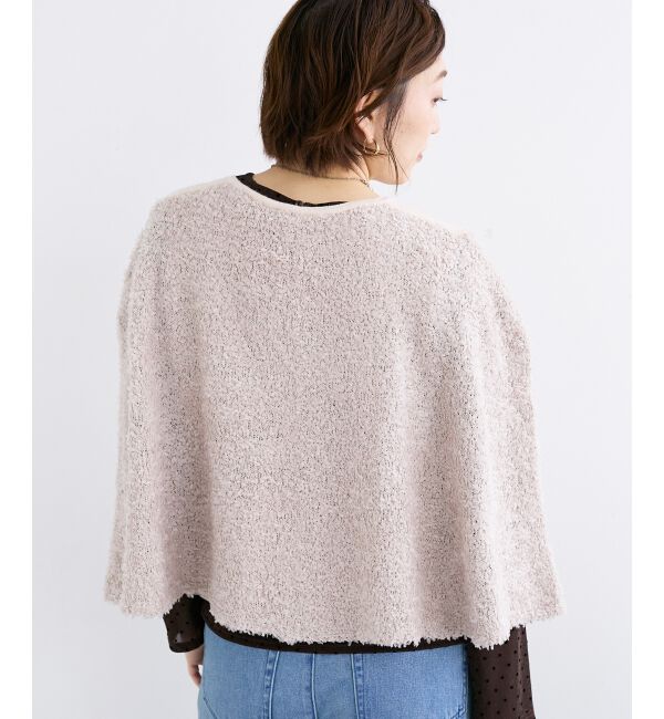  「《手洗い可能》TORRAZZO DONNA別注 フレアケープニットカーデ」|カーディガン|