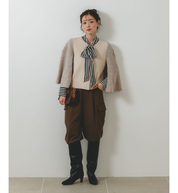  「《手洗い可能》TORRAZZO DONNA別注 フレアケープニットカーデ」|カーディガン|