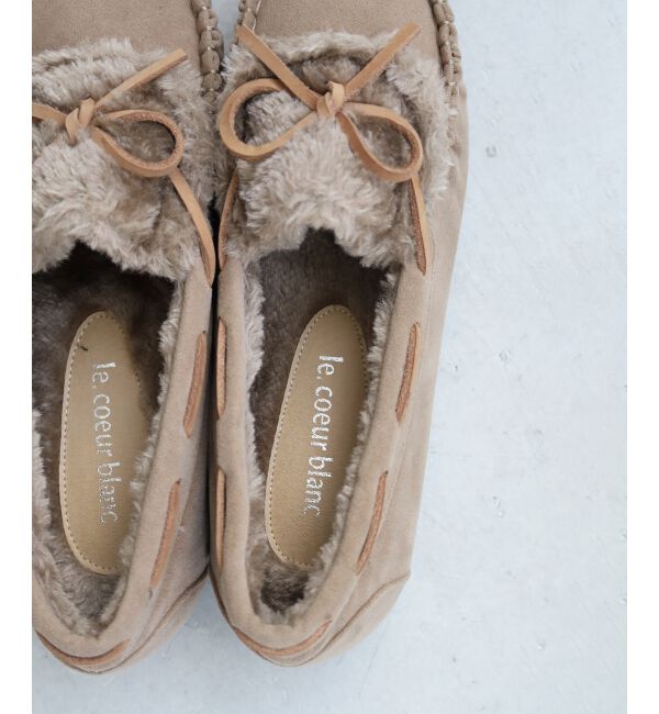  「《WEB限定アイテム》ファーデザインモカシンシューズ」|モカシン|