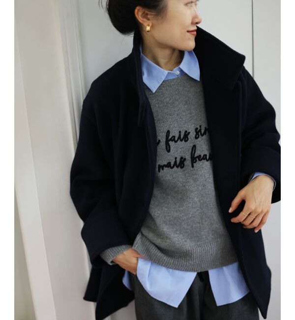  「メッセージ刺繍プルオーバー」|ニット・セーター|