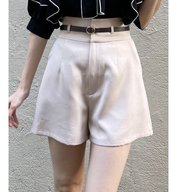 MAJESTICLEGON「クラシックベルト付きショートパンツ」|その他|アイボリー