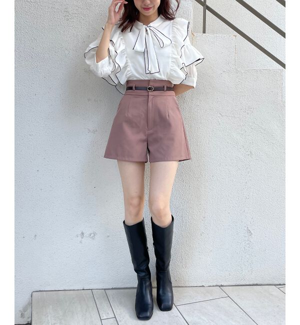 MAJESTICLEGON「クラシックベルト付きショートパンツ」|その他|