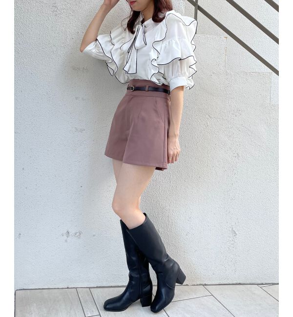 MAJESTICLEGON「クラシックベルト付きショートパンツ」|その他|