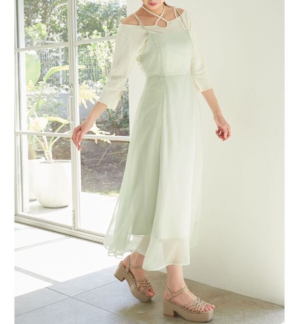 MAJESTICLEGON「クロスストラップリブトップス」|Tシャツ・カットソー|