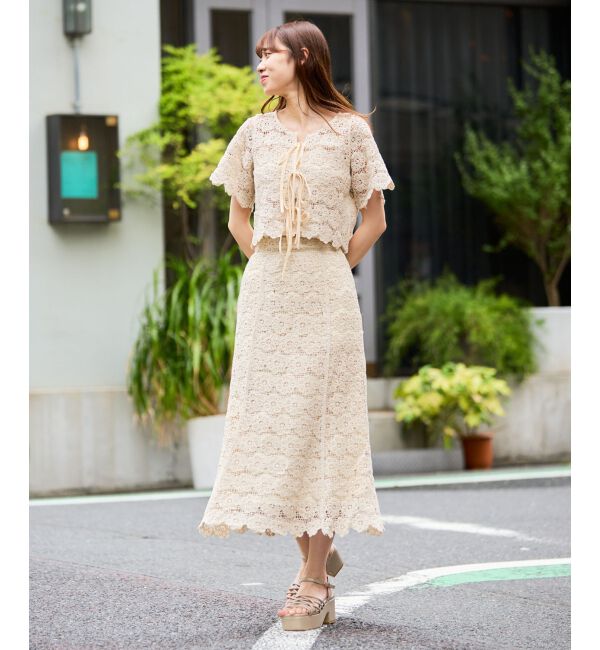 MAJESTICLEGON「クロシェロングスカート」|スカート|