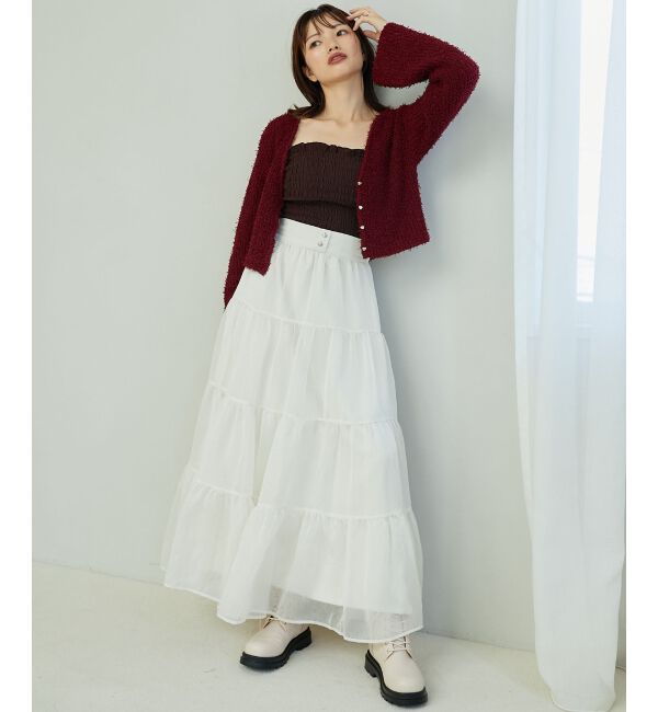 MAJESTICLEGON「シアーボリュームティアードスカート」|スカート|