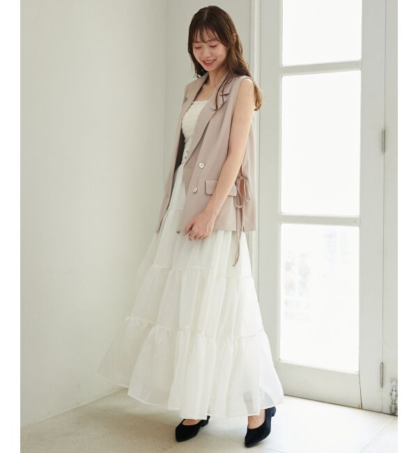MAJESTICLEGON「シアーボリュームティアードスカート」|スカート|