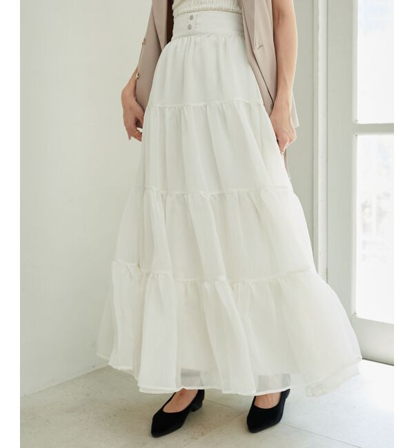 MAJESTICLEGON「シアーボリュームティアードスカート」|スカート|
