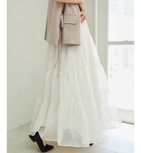 MAJESTICLEGON「シアーボリュームティアードスカート」|スカート|