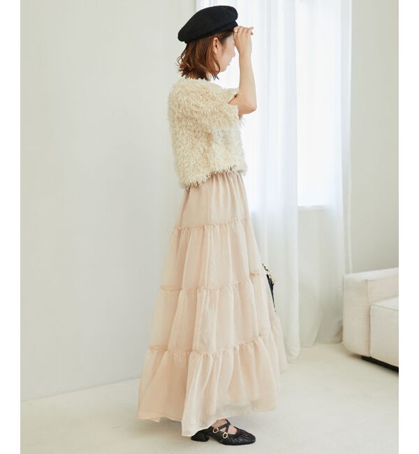 MAJESTICLEGON「シアーボリュームティアードスカート」|スカート|