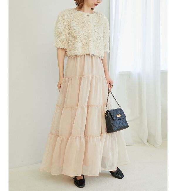 MAJESTICLEGON「シアーボリュームティアードスカート」|スカート|