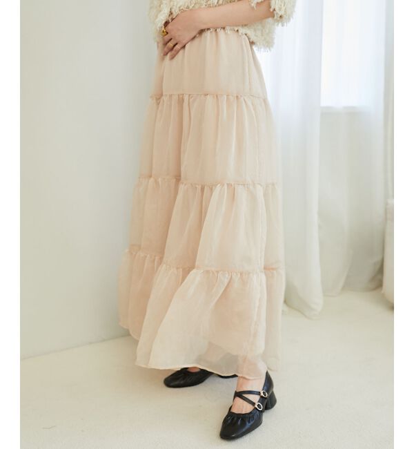 MAJESTICLEGON「シアーボリュームティアードスカート」|スカート|