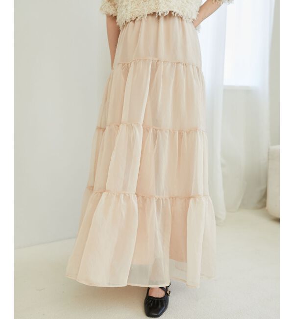 MAJESTICLEGON「シアーボリュームティアードスカート」|スカート|