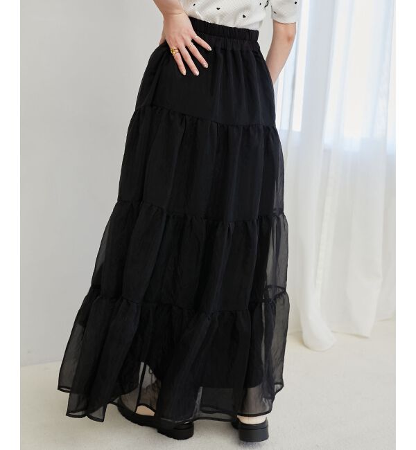 MAJESTICLEGON「シアーボリュームティアードスカート」|スカート|