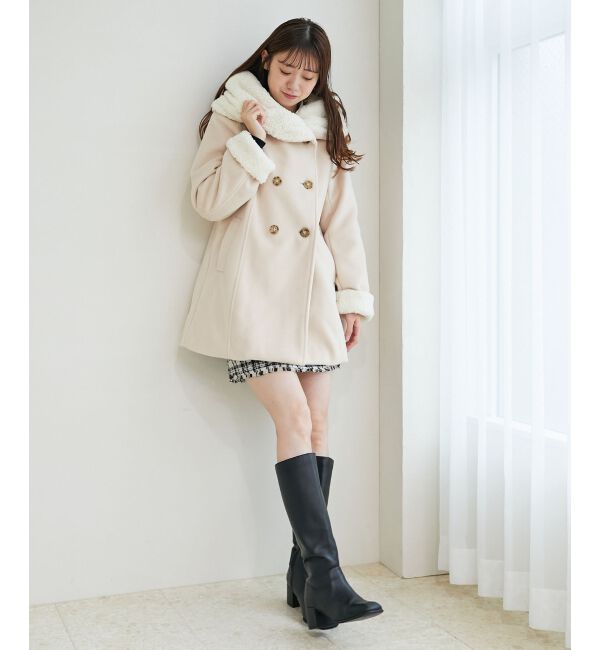 MAJESTICLEGON「フードボアコート」|ダウン|