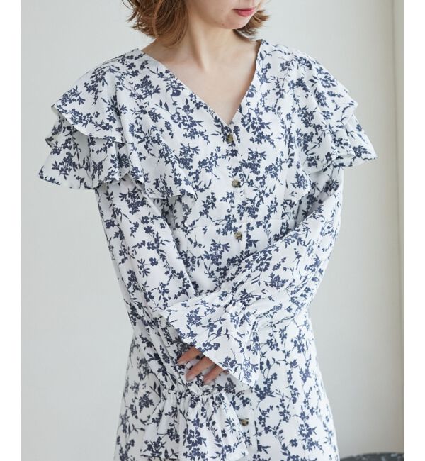 MAJESTICLEGON「スタイルアップフリルワンピース」|ワンピース|