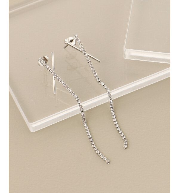 MAJESTICLEGON「繊細ビジューピアス」|ピアス|シルバー