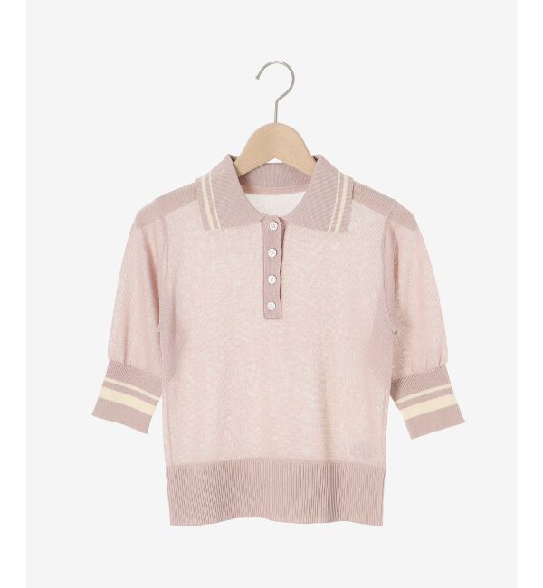 MAJESTICLEGON「シャイニーシアーポロニット」|ニット・セーター|