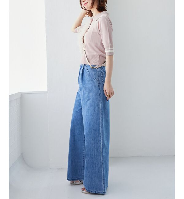 MAJESTICLEGON「シャイニーシアーポロニット」|ニット・セーター|